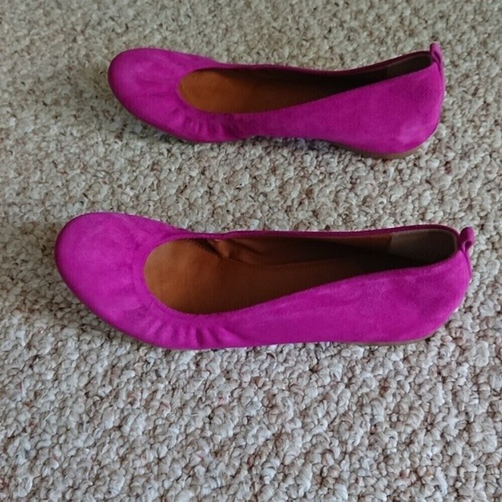 J. Crew pink/fuchsia Suede Ballet flat size 6